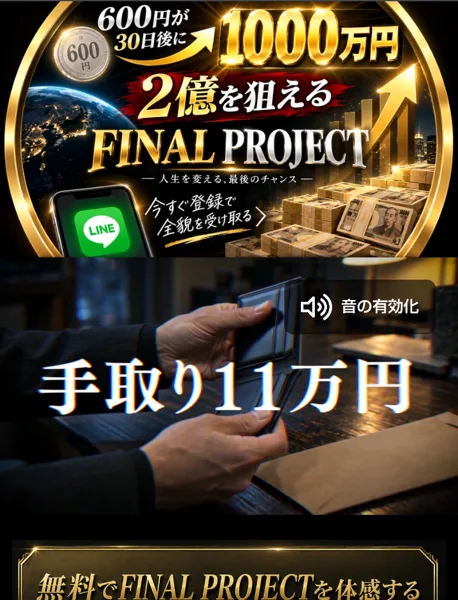 FINAL PROJECTの広告