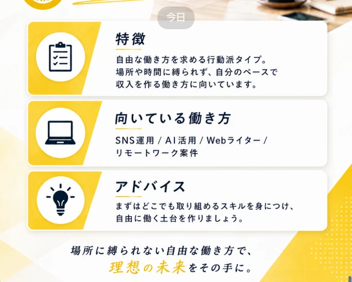 フリサポのLINEでノマド型の説明とSNS運用、AI活用、Webライター、リモートワークの仕事が表示される